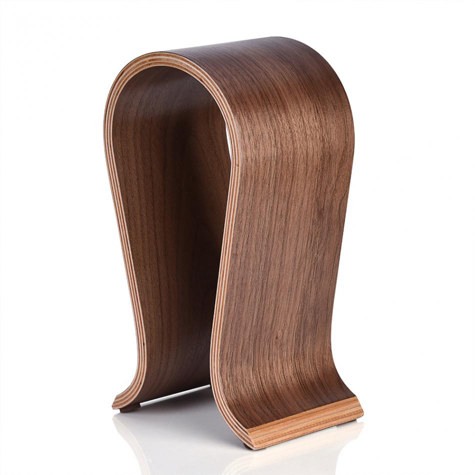 support casque audio en bois