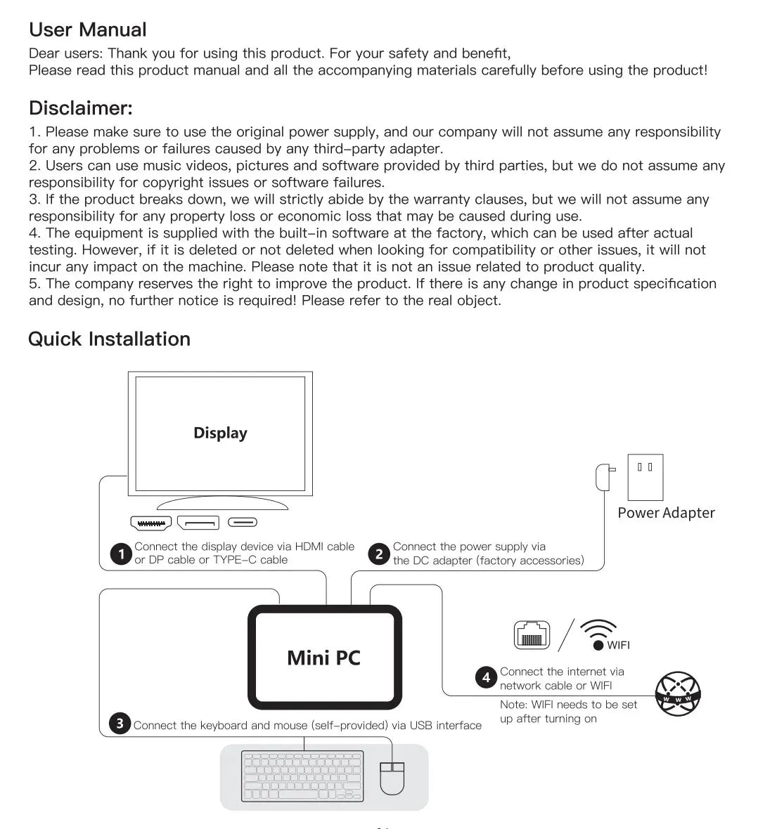Mini PC Intel Celeron T8 Pro Plus - Video HD 4K