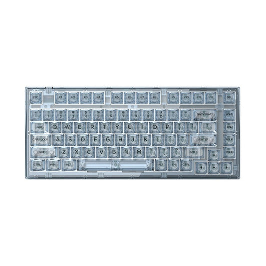 clavier transparent bleu