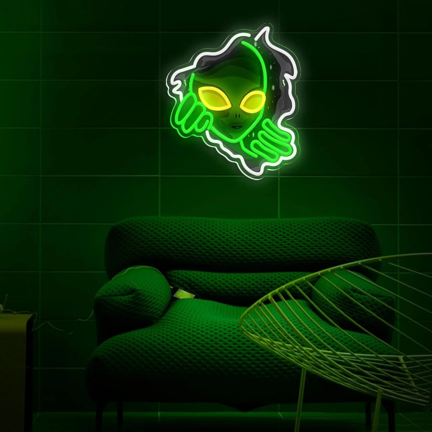 Néon decoration Alien Visage