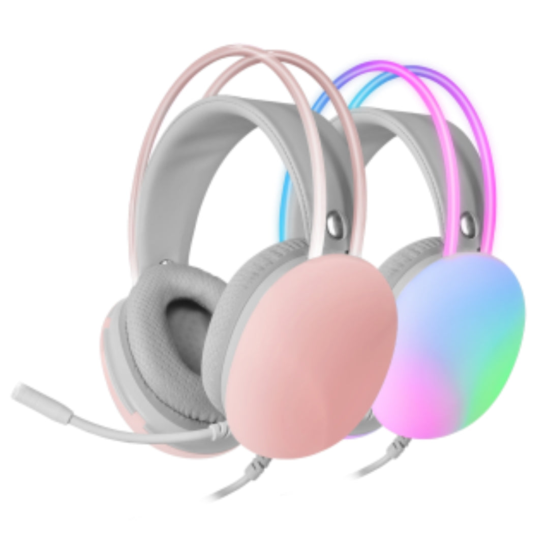 casque rgb gaming rose