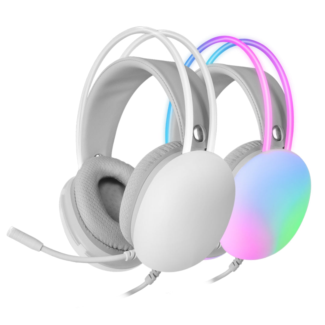 casque rgb gaming blanc