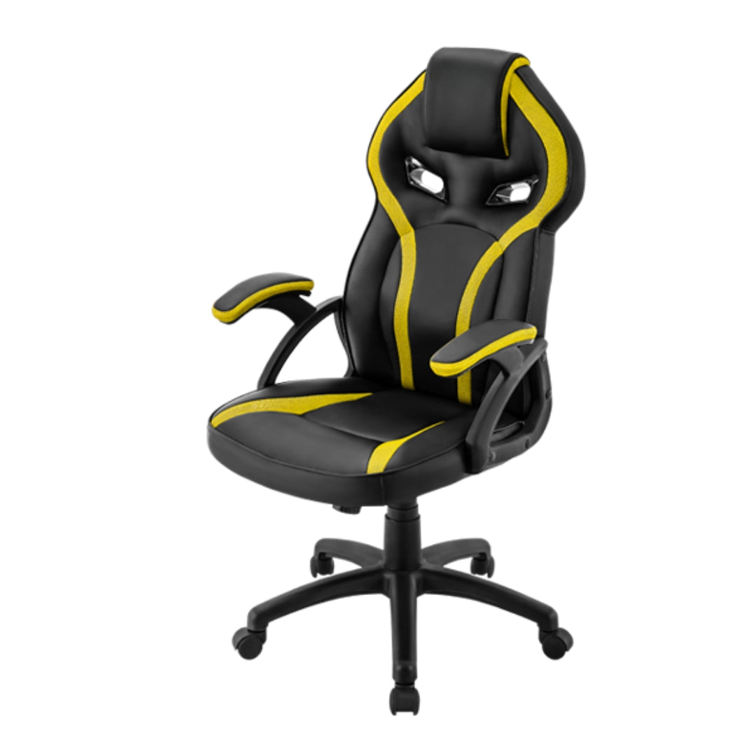 chaise gaming cuir jaune