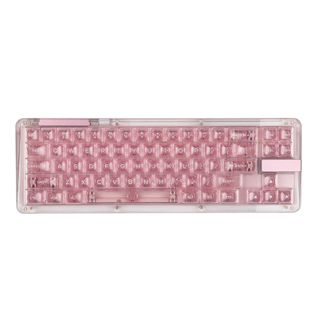 clavier transparent rose