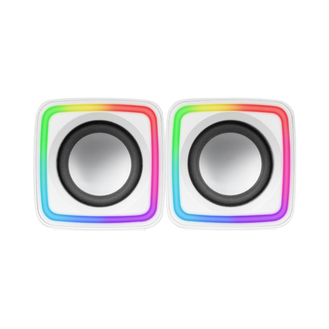 enceintes pc gamer blanc