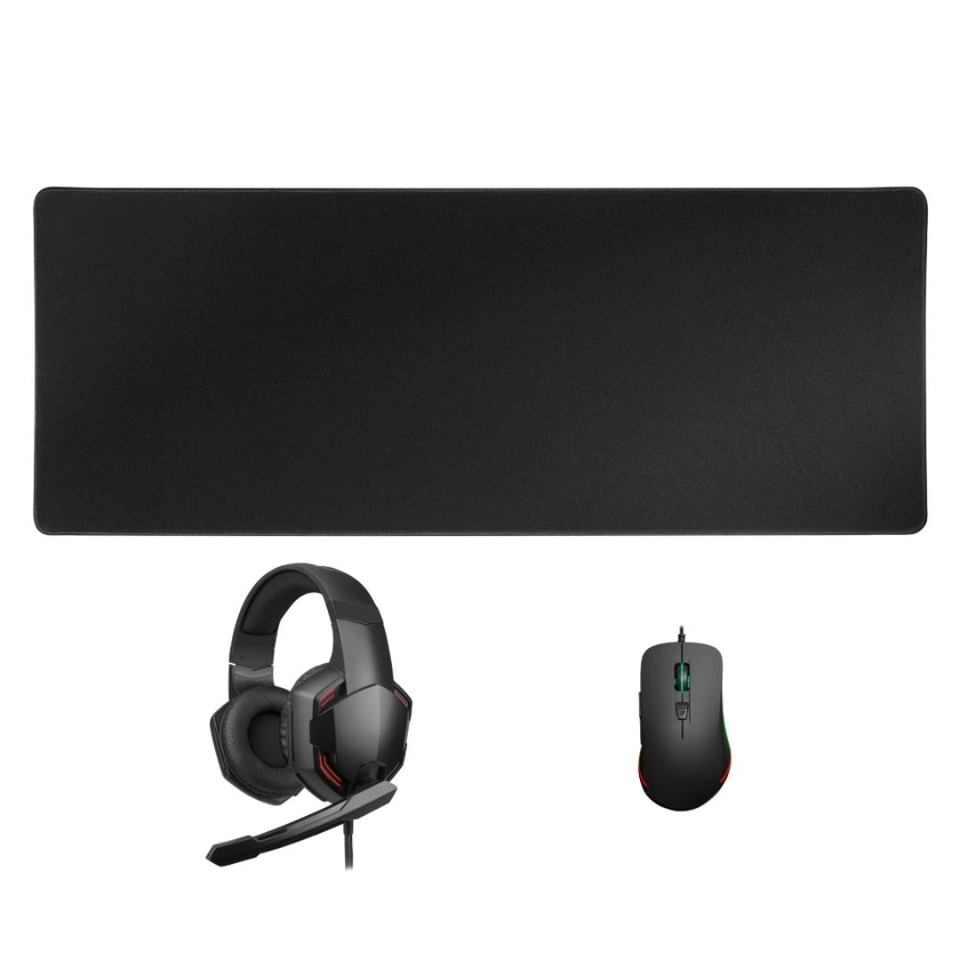 kit gaming tapis, souris, casque