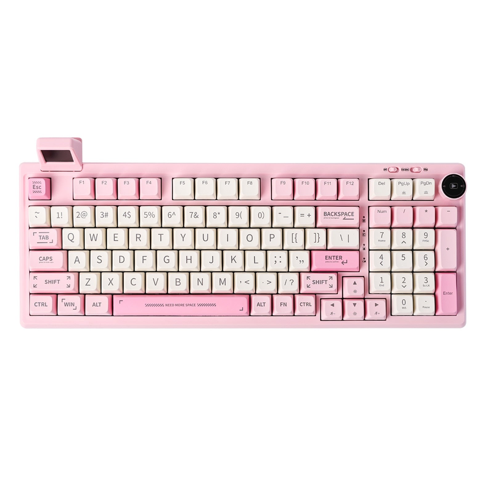 clavier mecanique retro rose