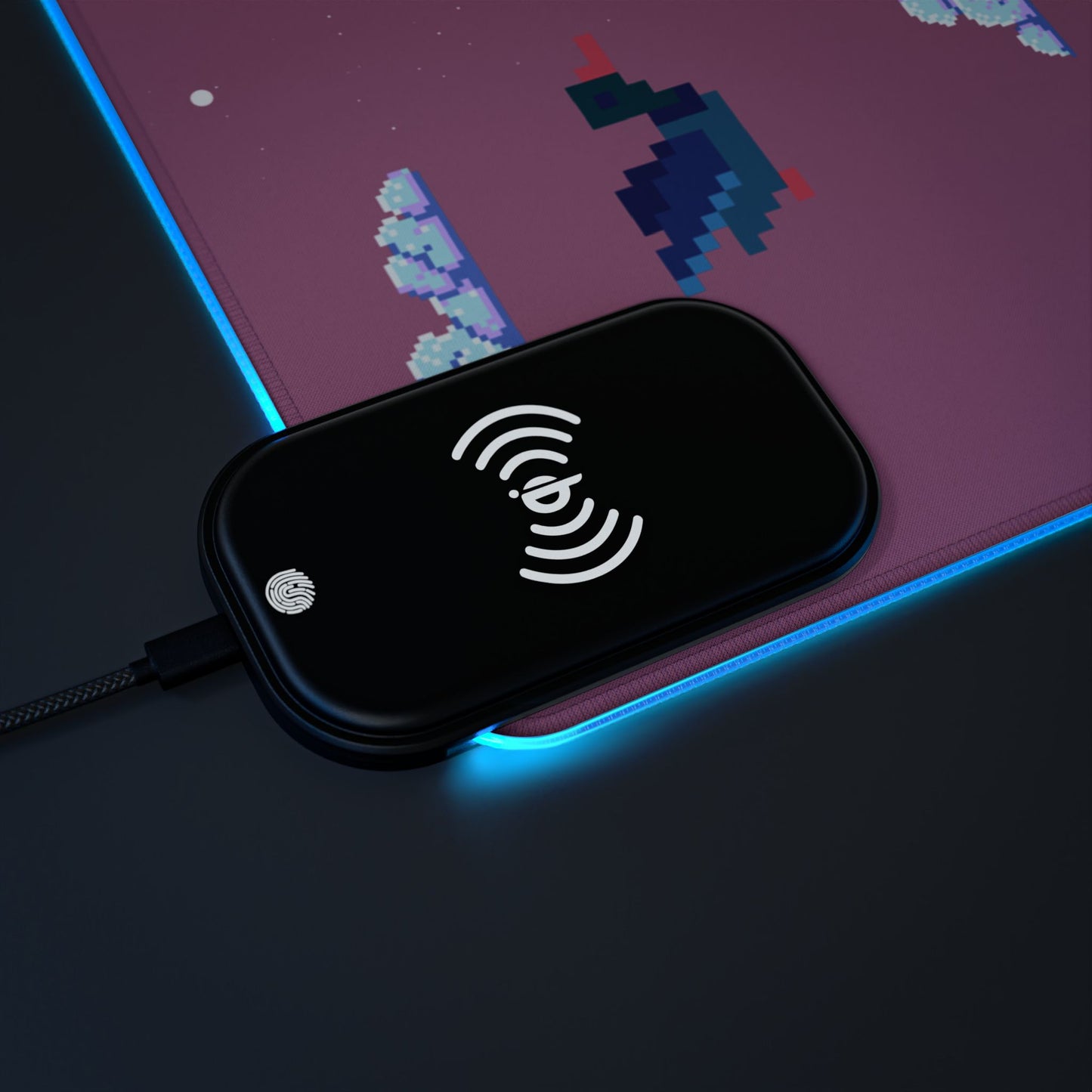 Tapis de Souris Personnalisé - RGB recharge induction sans fil