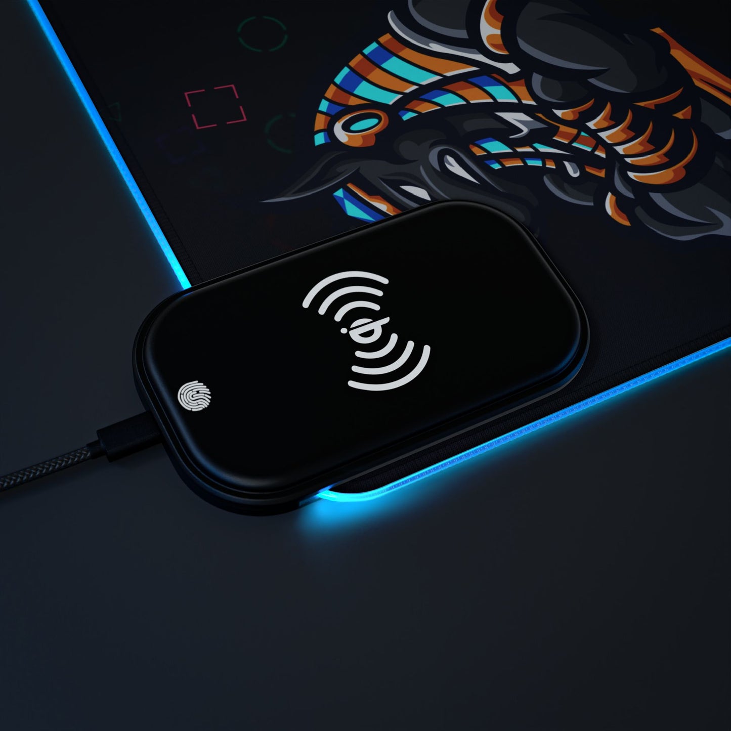 Tapis de Souris Personnalisé  RGB recharge induction 