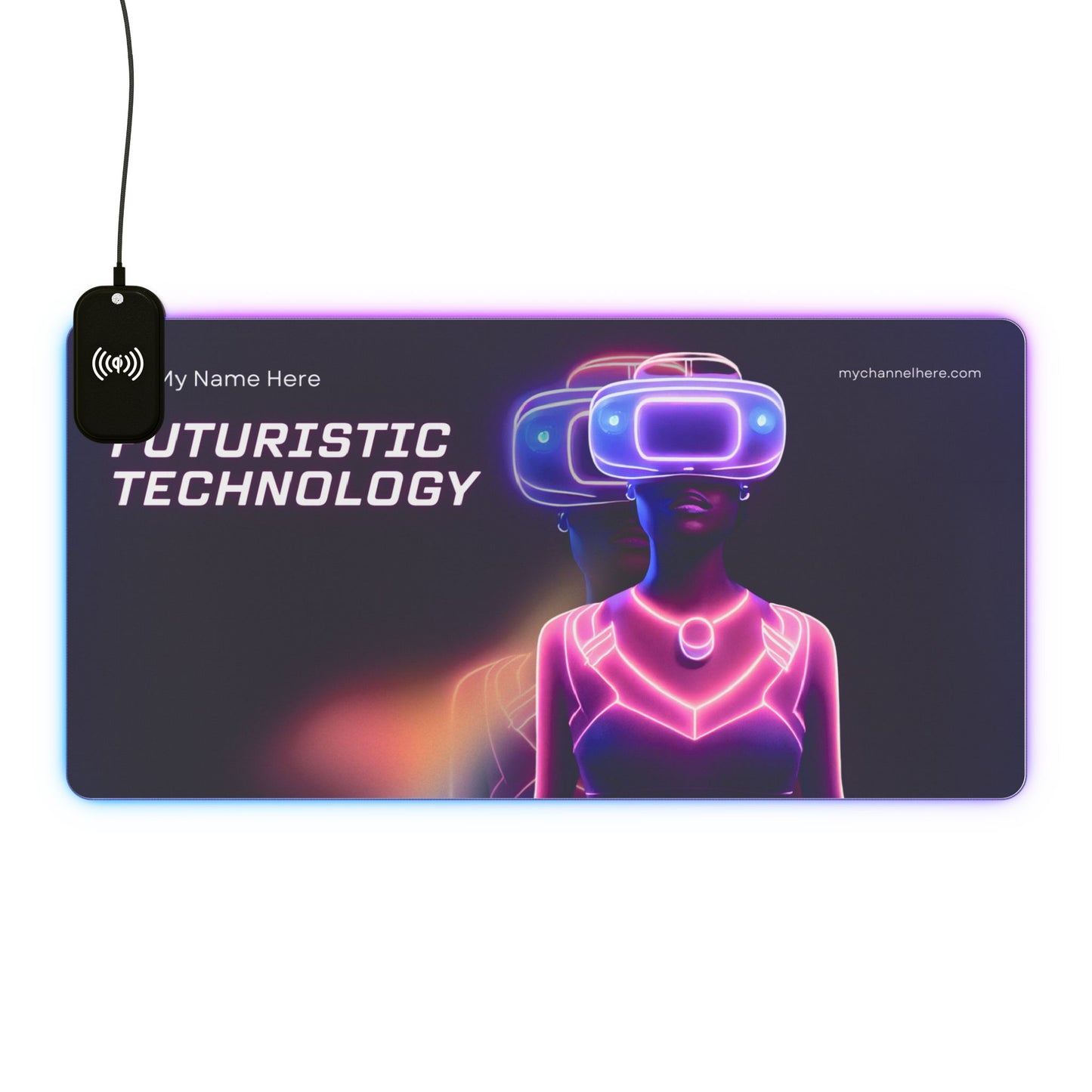 Tapis de Souris Personnalisé - RGB recharge induction sans fil