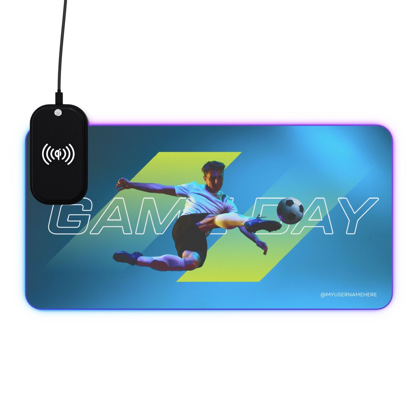 Tapis de Souris Personnalisé RGB recharge induction sans fil