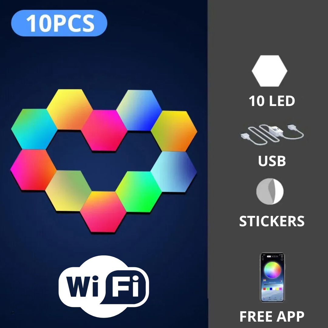 Panneau LED Hexagonal wifi