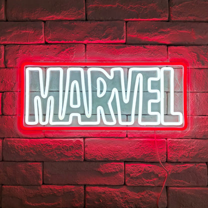 Néon Mural Marvel Logo