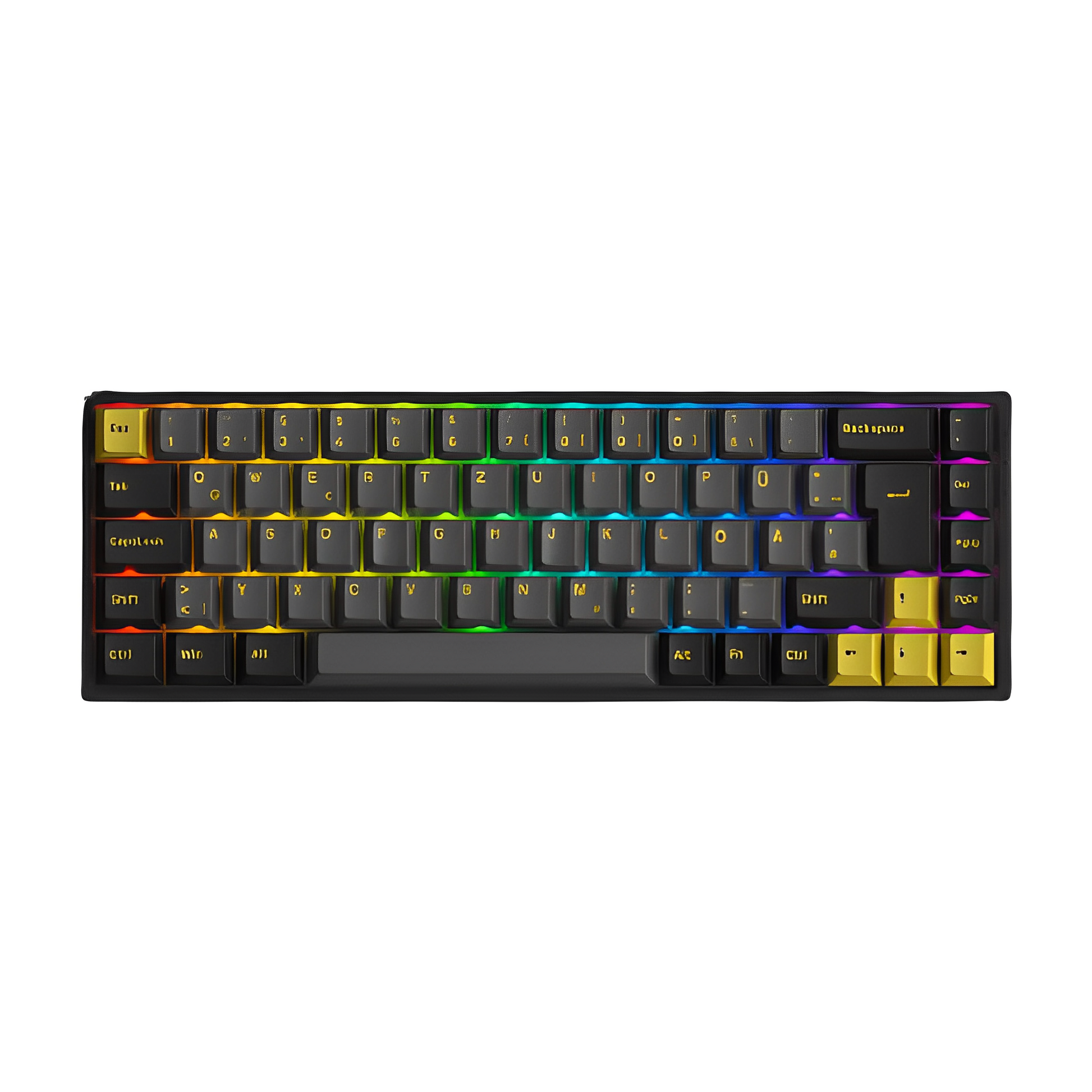 clavier mecanique RGB noir et jaune
