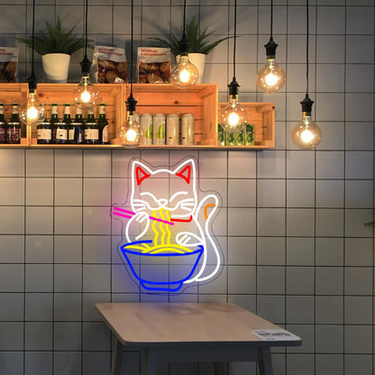 Néon LED Chat Ramen