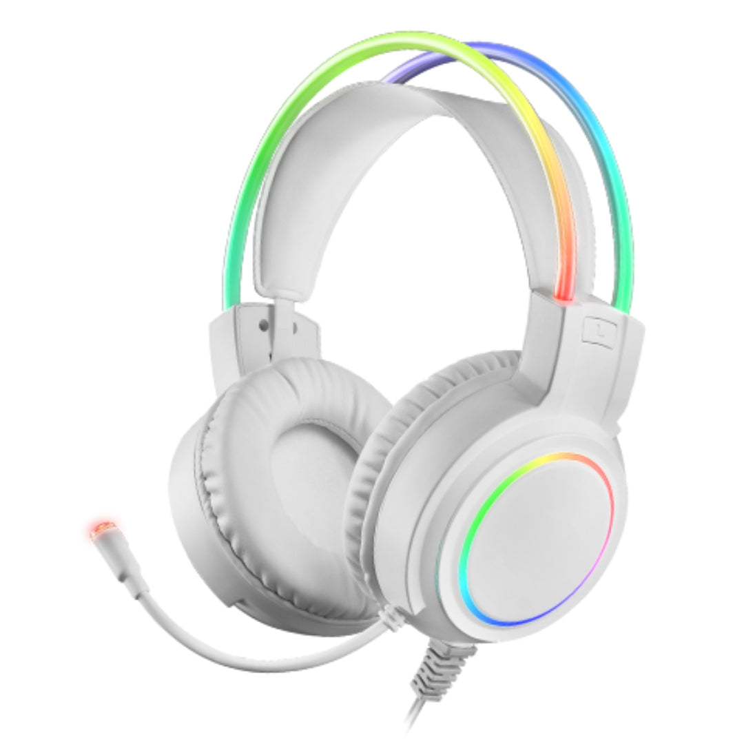 casque rgb gaming blanc