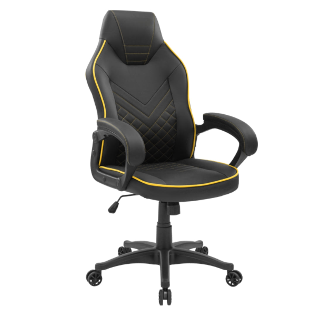 chaise gaming cuir jaune