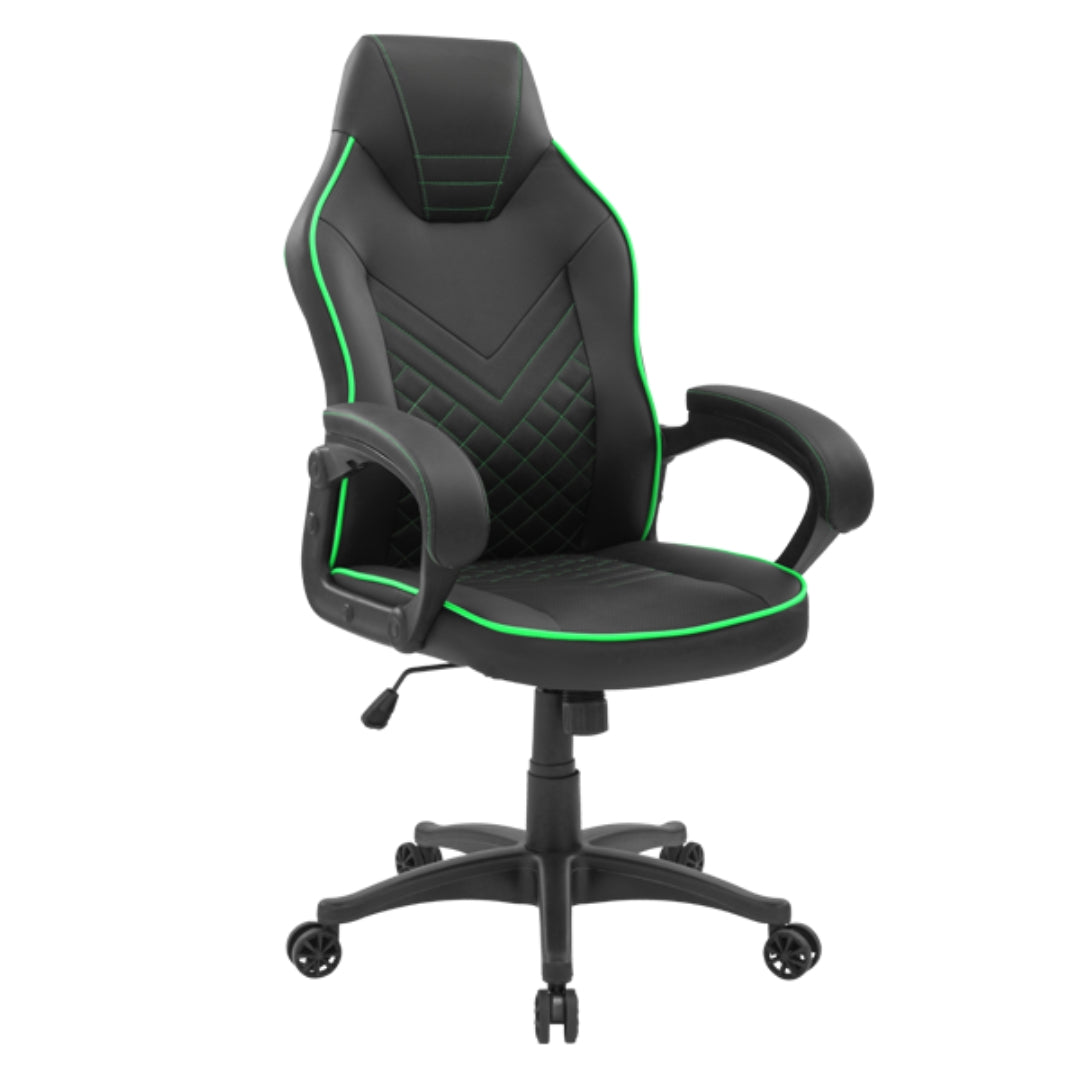 chaise gaming cuir vert