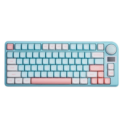 clavier mecanique bleu rose avec ecran