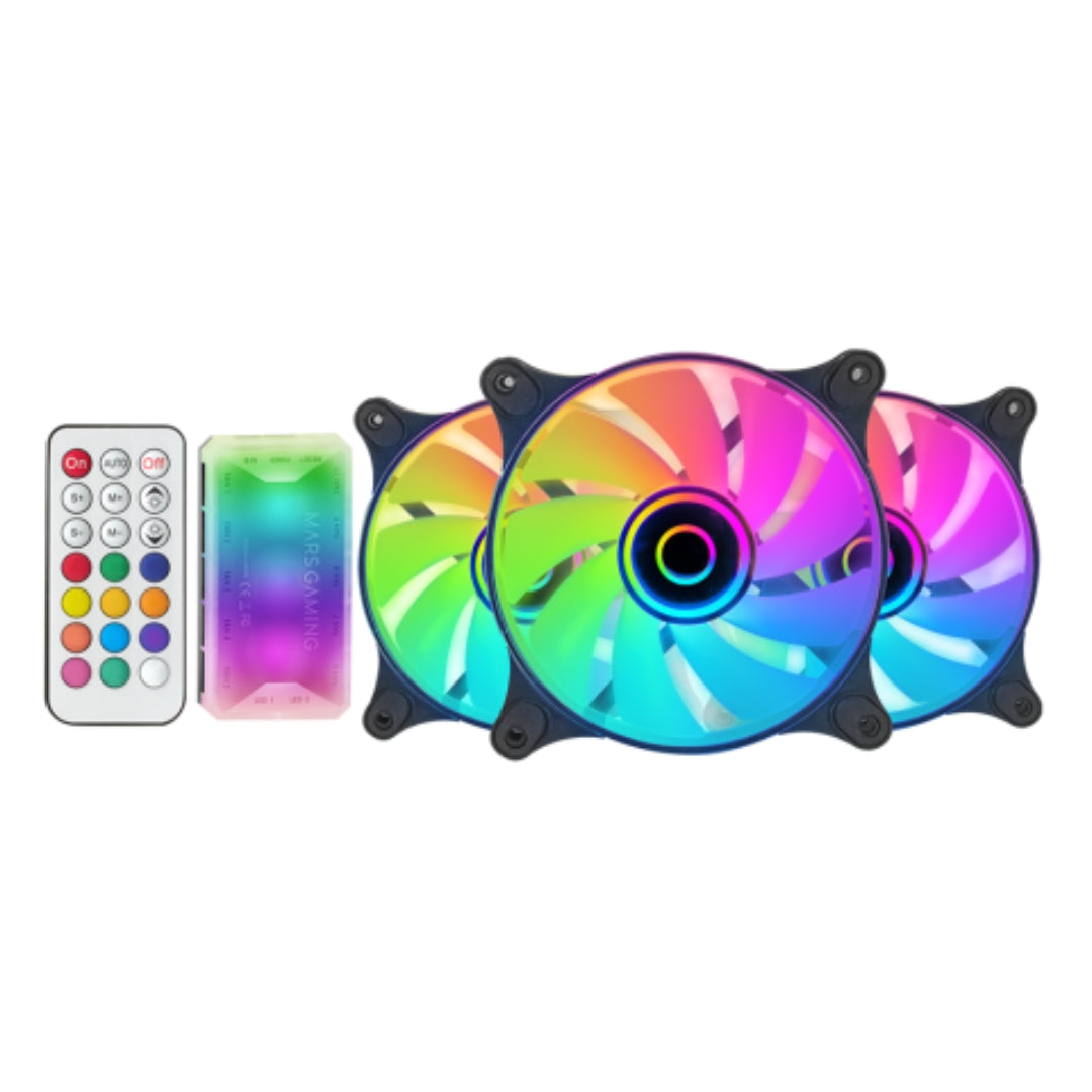 Ventilateurs RGB x3 avec Télécommande